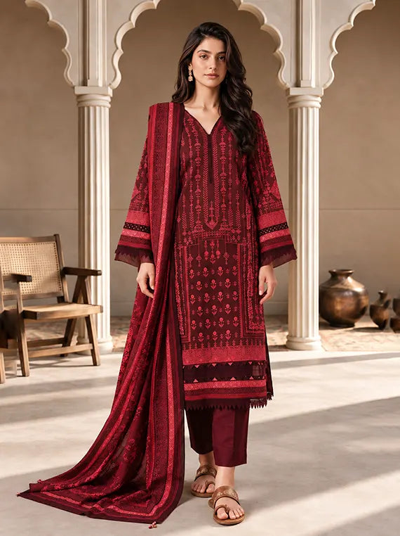 Zellburry Printed Khaddar Unstitched Collection'26 (WUWQ1X30226)