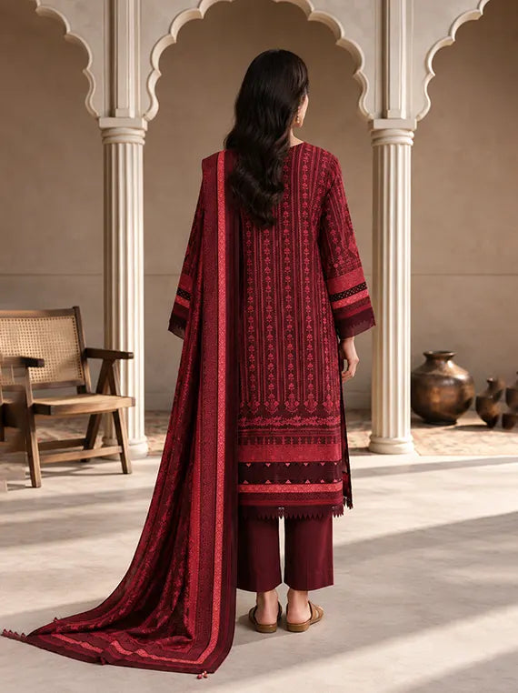 Zellburry Printed Khaddar Unstitched Collection'26 (WUWQ1X30226)