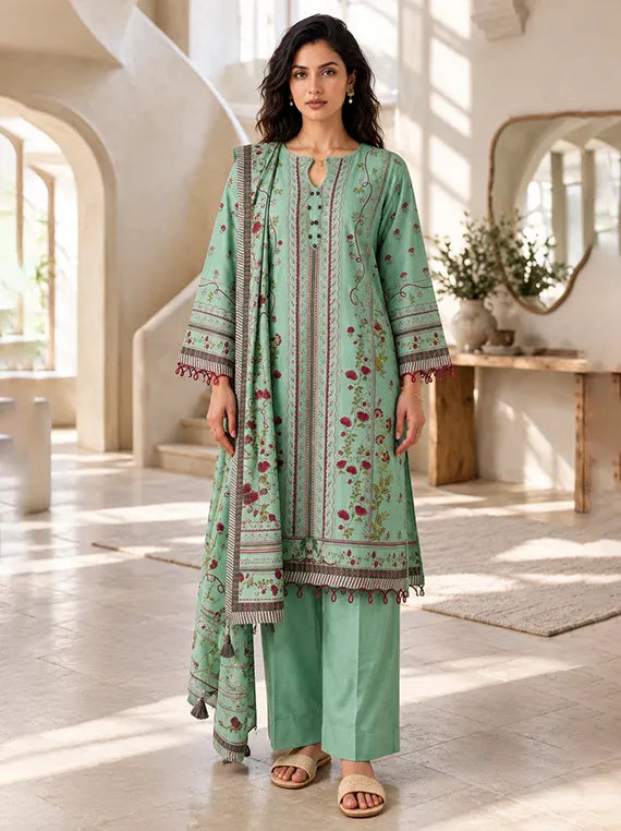 Zellburry Printed Khaddar Unstitched Collection'26 (WUWQ1X30290)