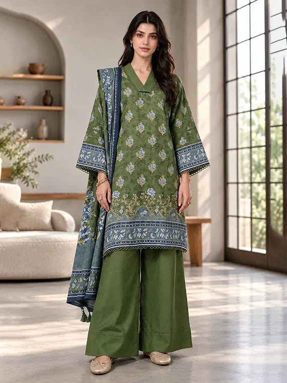 Zellburry Printed Khaddar Unstitched Collection'26 (WUWQIX30216)