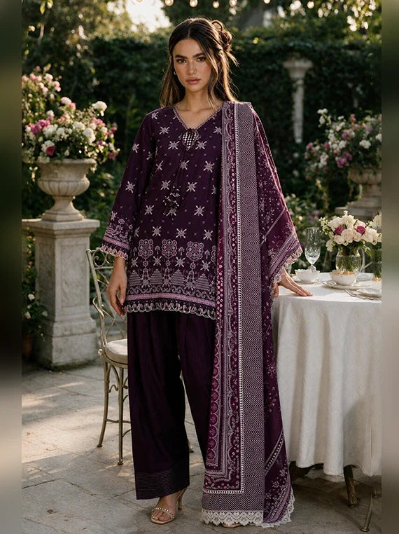 Zellbury Chikankari Cambric Cotton Unstitched Collection 2026 (WUS26E34101)