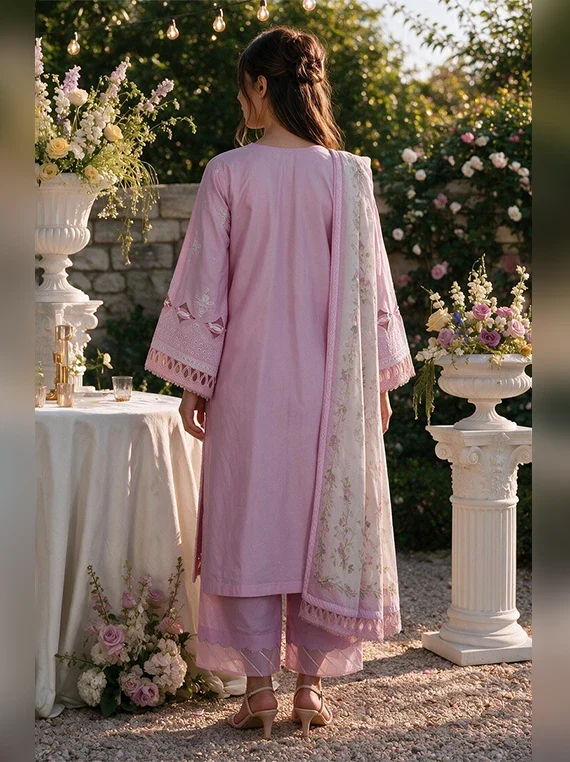 Zellbury Chikankari Cambric Cotton Unstitched Collection 2026 (WUS26E34114)