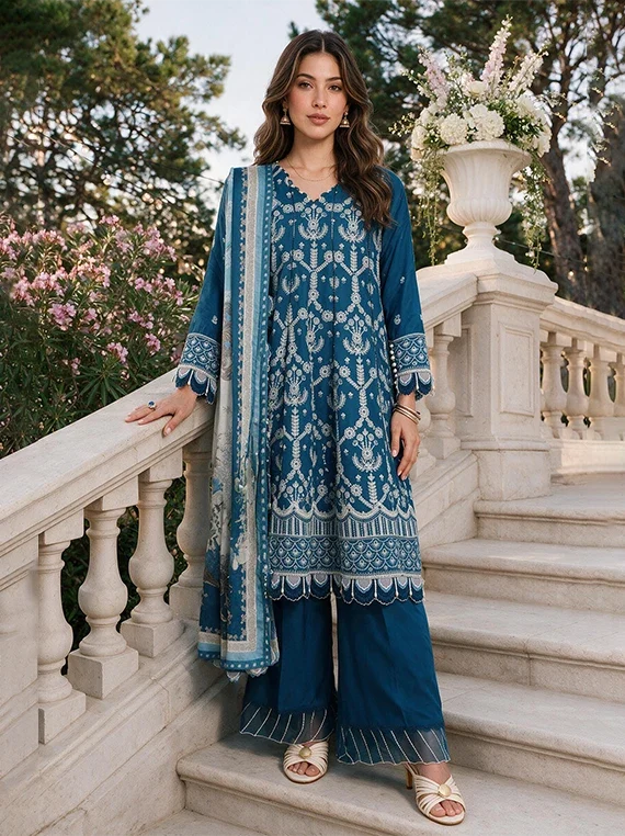 Zellbury Chikankari Cambric Cotton Unstitched Collection 2026 (WUS26E34126)