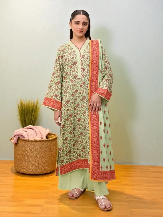 Zellbury Printed Winter Khaddar Collection 2025 (WUW24X30202)