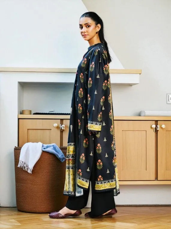 Zellbury Printed Winter Khaddar Collection 2025 (WUW24X30204)