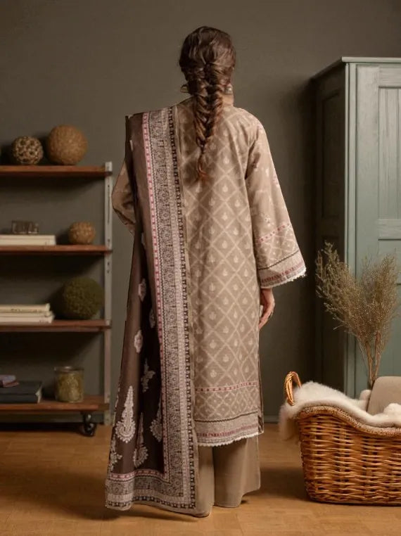 Zellbury Printed Winter Khaddar Collection 2025 (WUW24X30385)