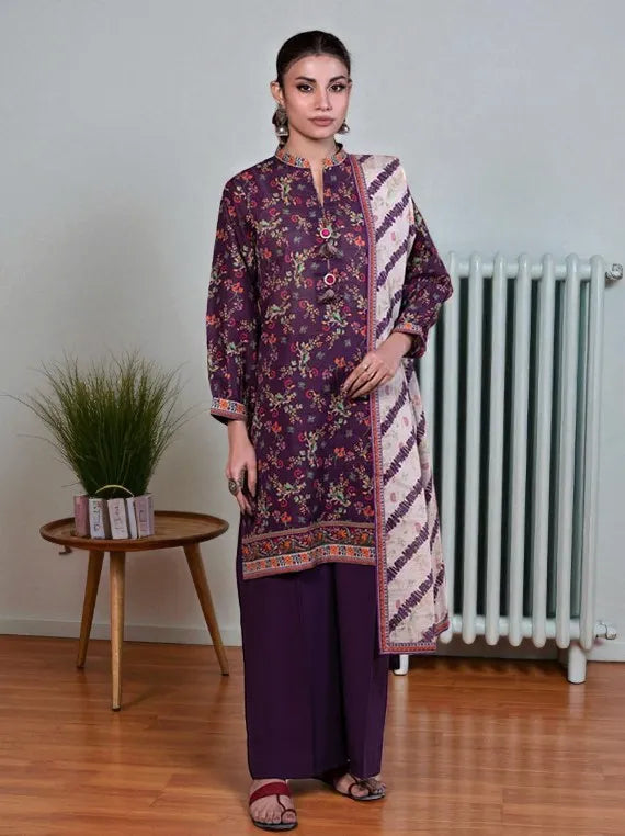 Zellbury Printed Winter Khaddar Collection 2025 (WUW24X30509)