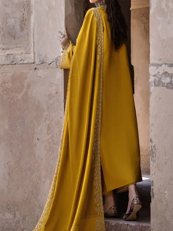 Zephyr Embroidered Wool By HumDum Collection 2026 (D-02)