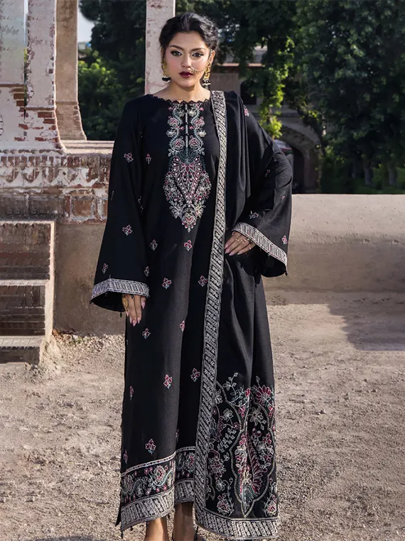 Zephyr Embroidered Wool By HumDum Collection 2026 (D-05)