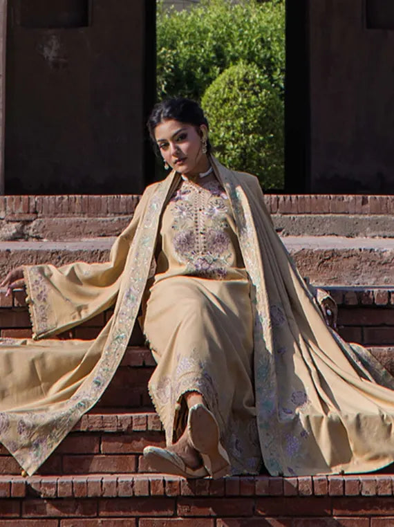 Zephyr Embroidered Wool By HumDum Collection 2026 (D-06)