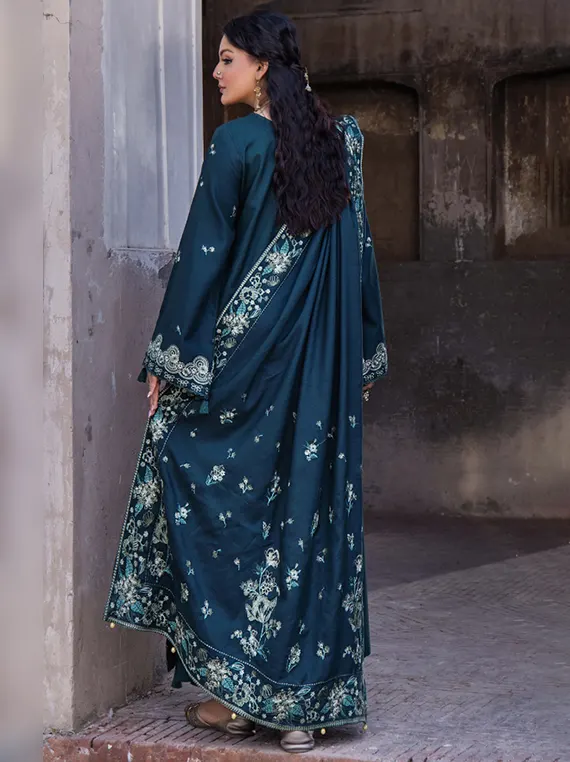 Zephyr Embroidered Wool By HumDum Collection 2026 (D-08)