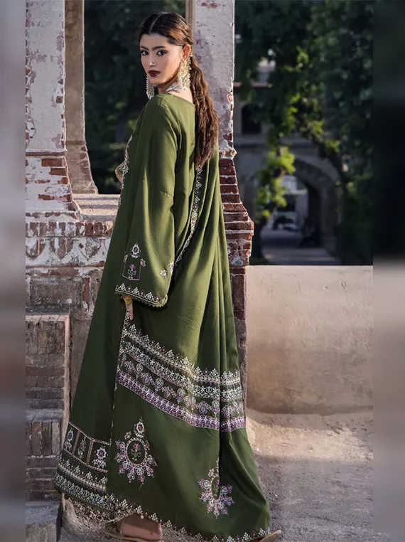 Zephyr Embroidered Wool By HumDum Collection 2026 (D-09)