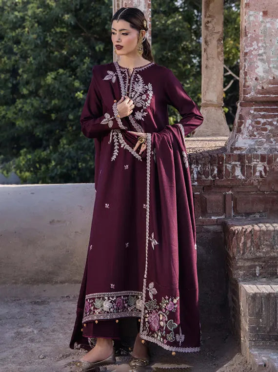 Zephyr Embroidered Wool By HumDum Collection 2026 (D-10)