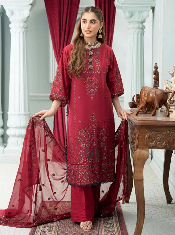Zimal By Wania Embroidered lawn Collection 2026 Vol-01 (WL-53)