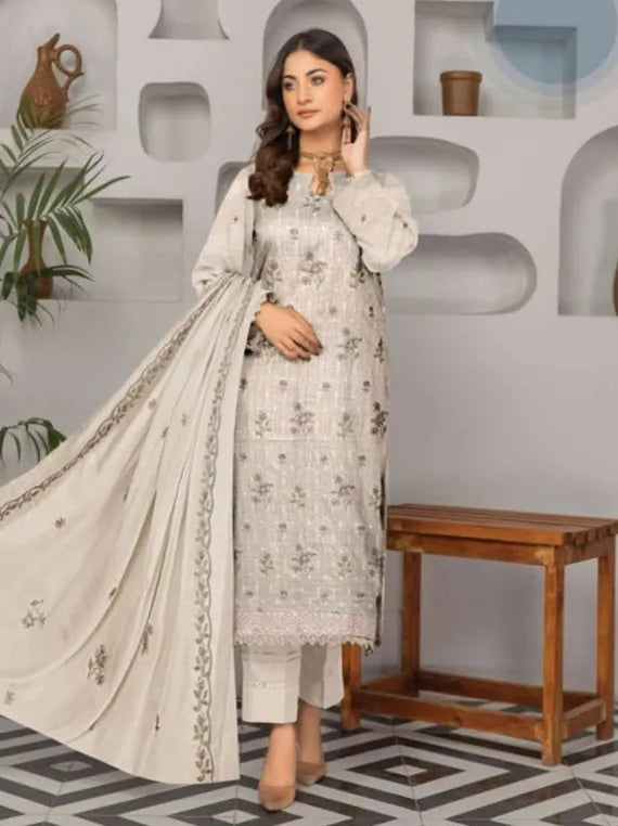 Zouq Embroidered Summer Lawn Collection 2025 (D-03)