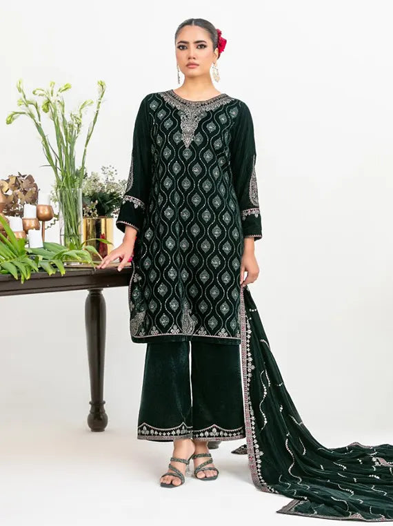 Zuakh by Tawakkal Fabrics Unstitched Embroidered Velvet Collection'26 (D-6736)