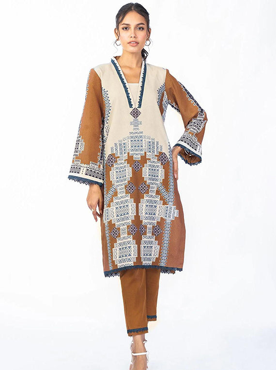 Women's Winter Collection 2026 (Al-Karam-FW-43-22-MUSTARD-YELLOW)