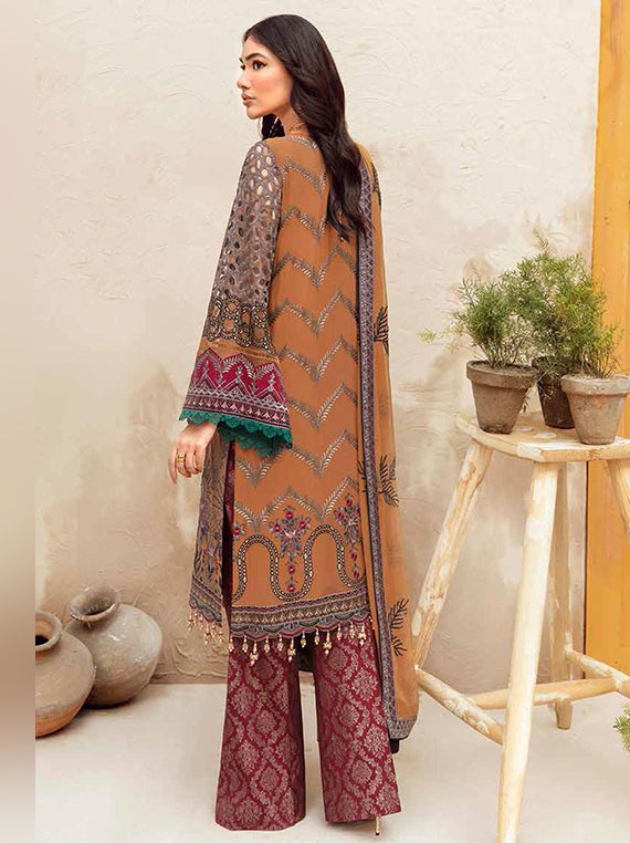 Flossie Festive Embroidered Unstitched Collection'26 (01-Desert Sun)