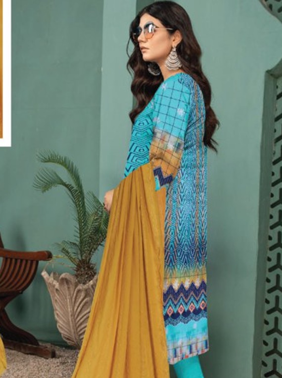 Fantak Embroidered Lawn Collection 2023 Vol-23 (D-10)-Gallery