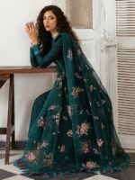 Iris Embroidered  Eid Lawn Collection 2023 By Jazmin (GREEN GEMSTONE)
