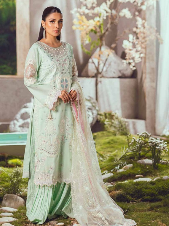 Mahiymaan By AlZohaib EMB Luxury Lawn EID Collection 2023 (M-05)