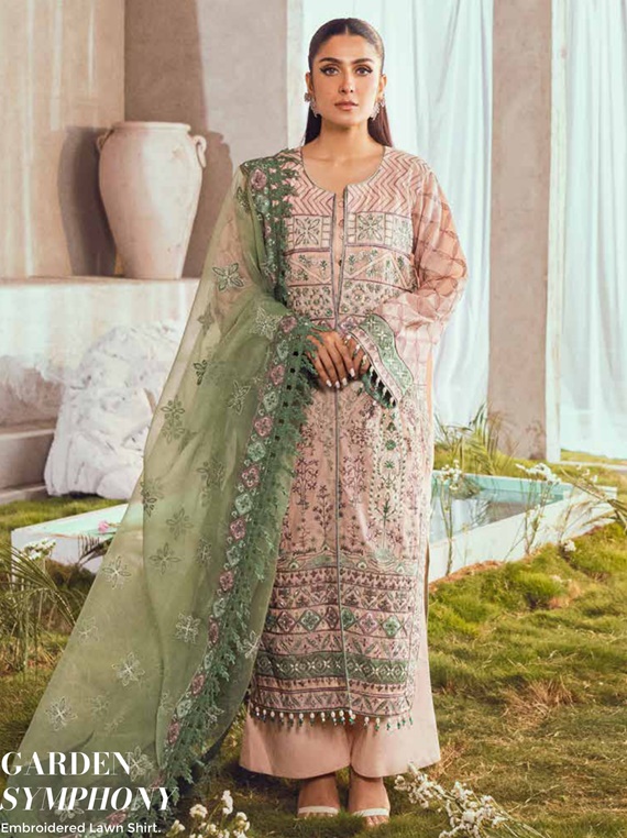 Mahiymaan By AlZohaib EMB Luxury Lawn EID Collection 2023 (M-09)