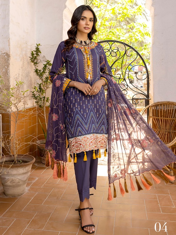 Rang Festive Eid Lawn Collection 2023 By AlZohaib (D-04)
