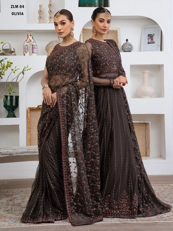 Meeral Luxury Formals Collection 2023 By Zarif (ZML-04 OLIVIA)