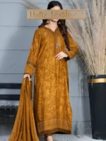 Sirr e Ayaan Silk Peach Collection 2023 By Hafiz Textile (D1- Mustard)