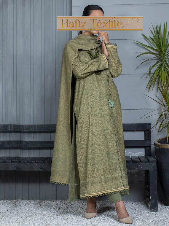 Sirr e Ayaan Silk Peach Collection 2023 By Hafiz Textile (D6- Green)