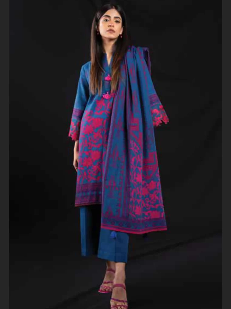 Alkaram Fashion Winter Collection 2023 (FW-11-23-Blue)