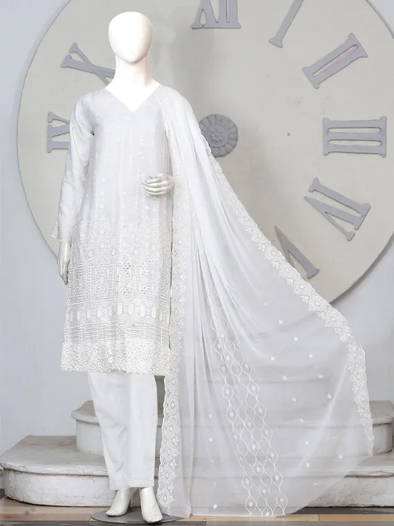 Jasmine Embroidered Cricle Chiffon Collection 2023 (D-09)