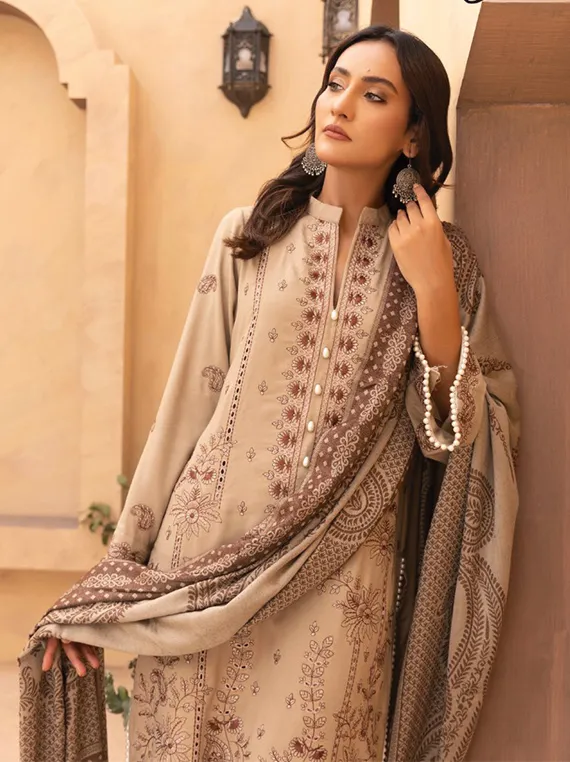 Sana And Saima Luxury Wool Collection 2023 (LW-0138 Arzu)-