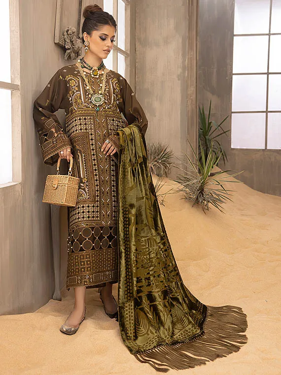 Serene Embroidered Fall Winter Collection 2023 By Binilyas (502-B)