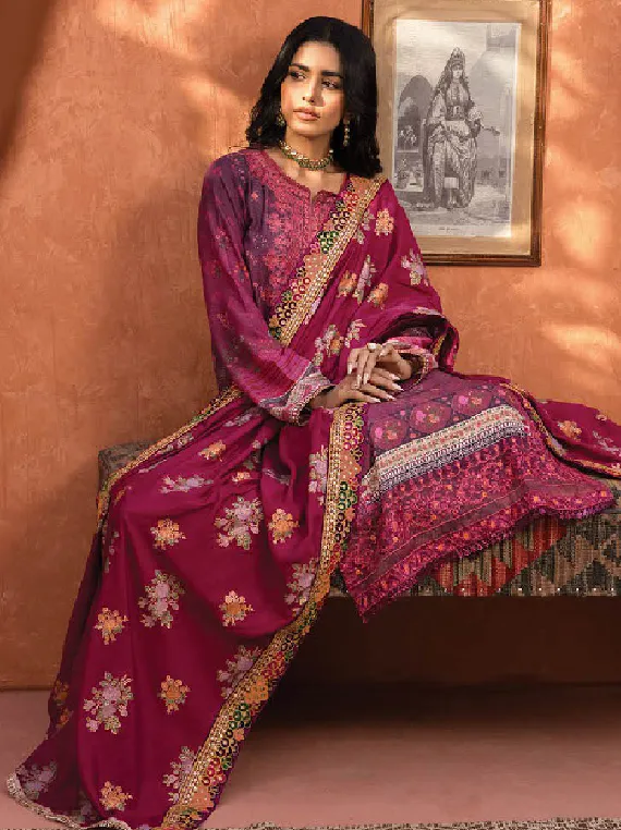 Nissa Premium Embroidered Karandi Collection 2023 By Raj Bari (6A)