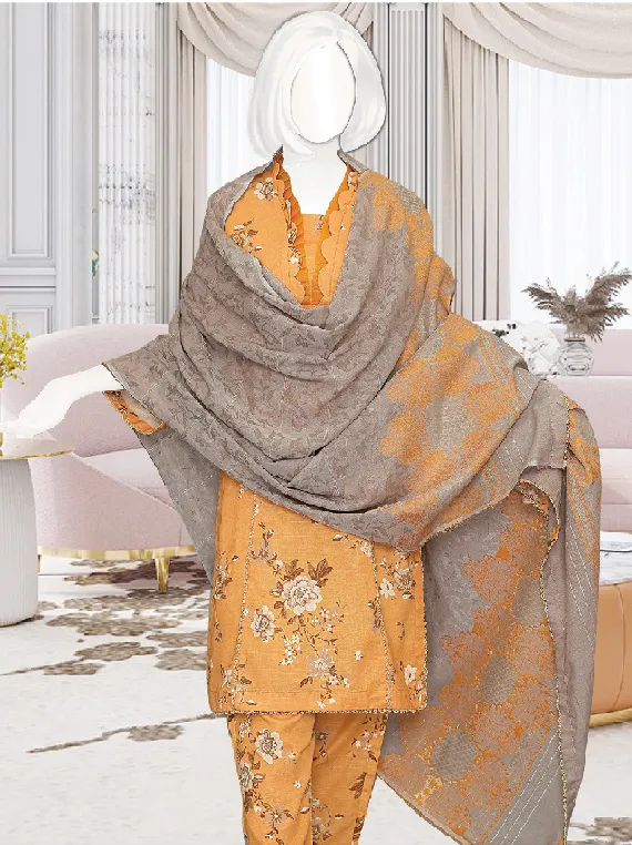 Zumar Printed Khaddar Collection 2023 By ABC Fabric (GE-107-90)-